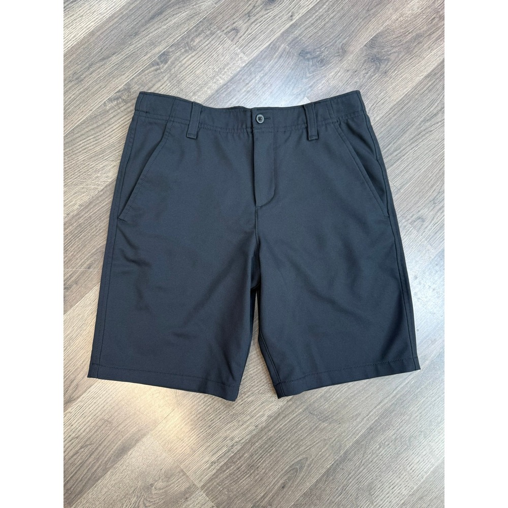 Under Armour Boys Black Match Play Golf Shorts Youth Medium YMD Adjustable Waist